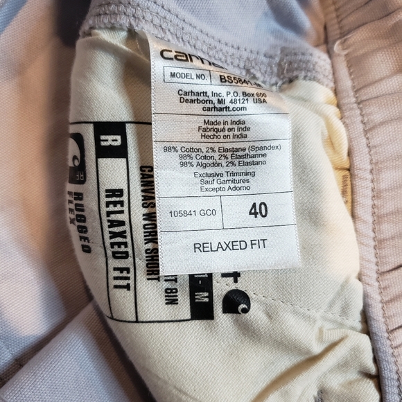 Carhartt Mens Grey Shorts 40 NWT - Picture 7 of 8